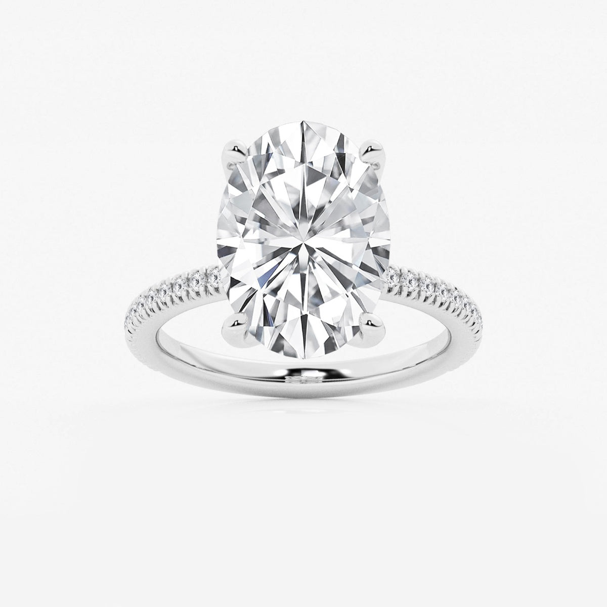 Camila - Scalloped Pave Design Engagement Ring