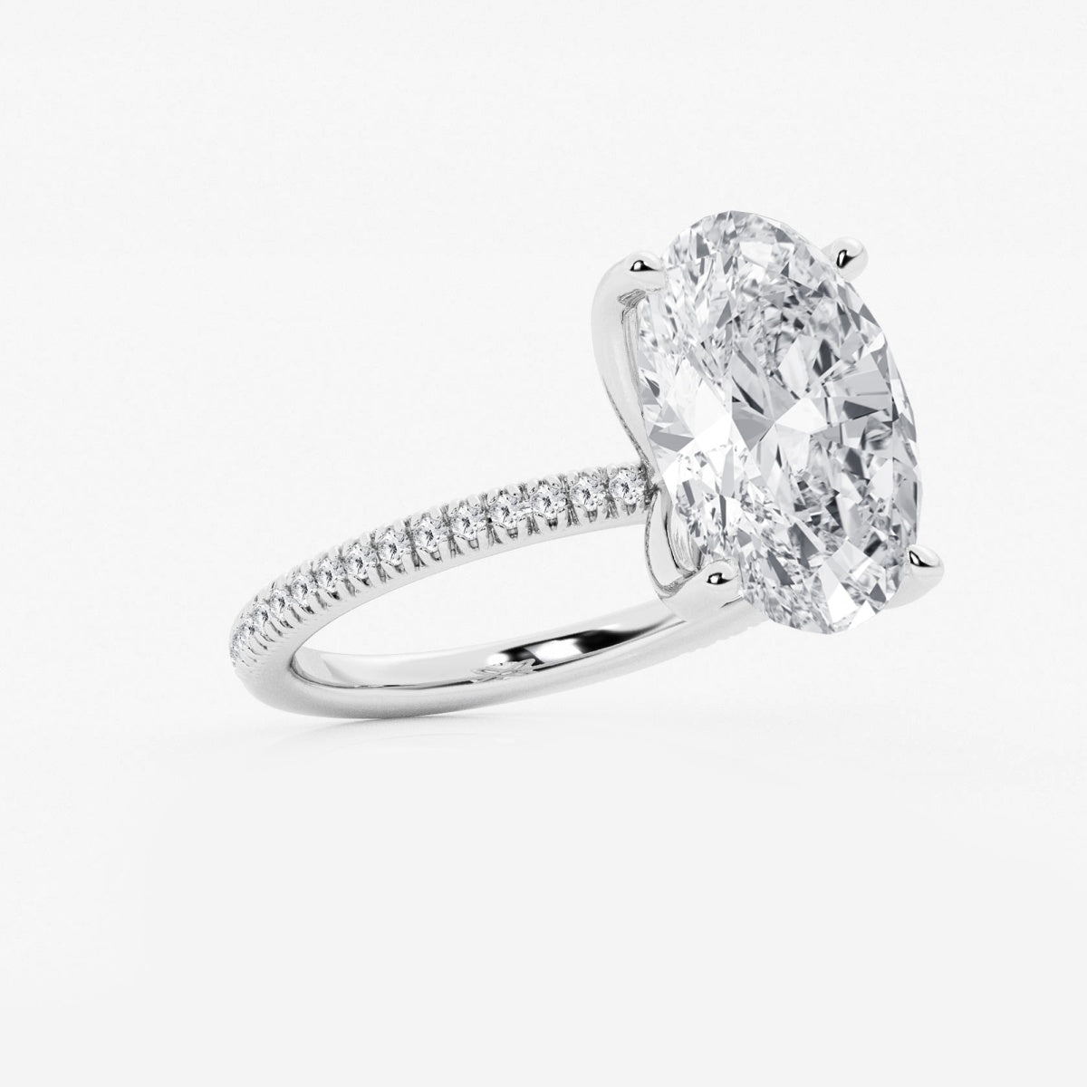 Camila - Scalloped Pave Design Engagement Ring