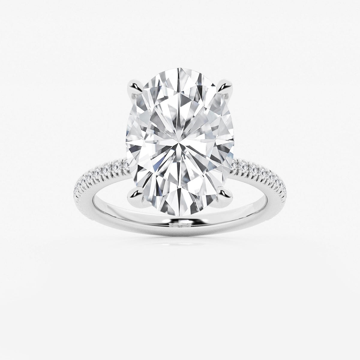 Camila - Scalloped Pave Design Engagement Ring