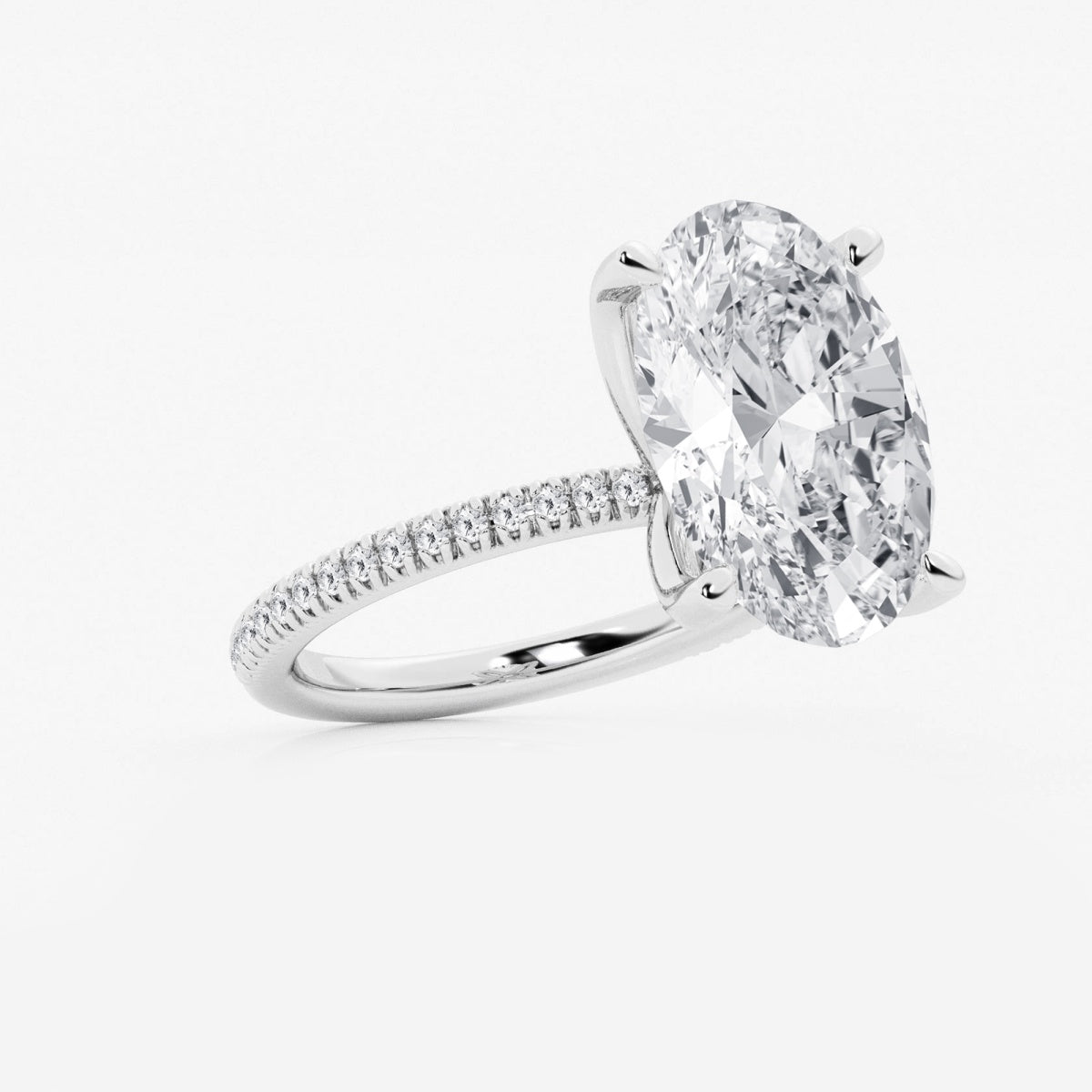 Camila - Scalloped Pave Design Engagement Ring