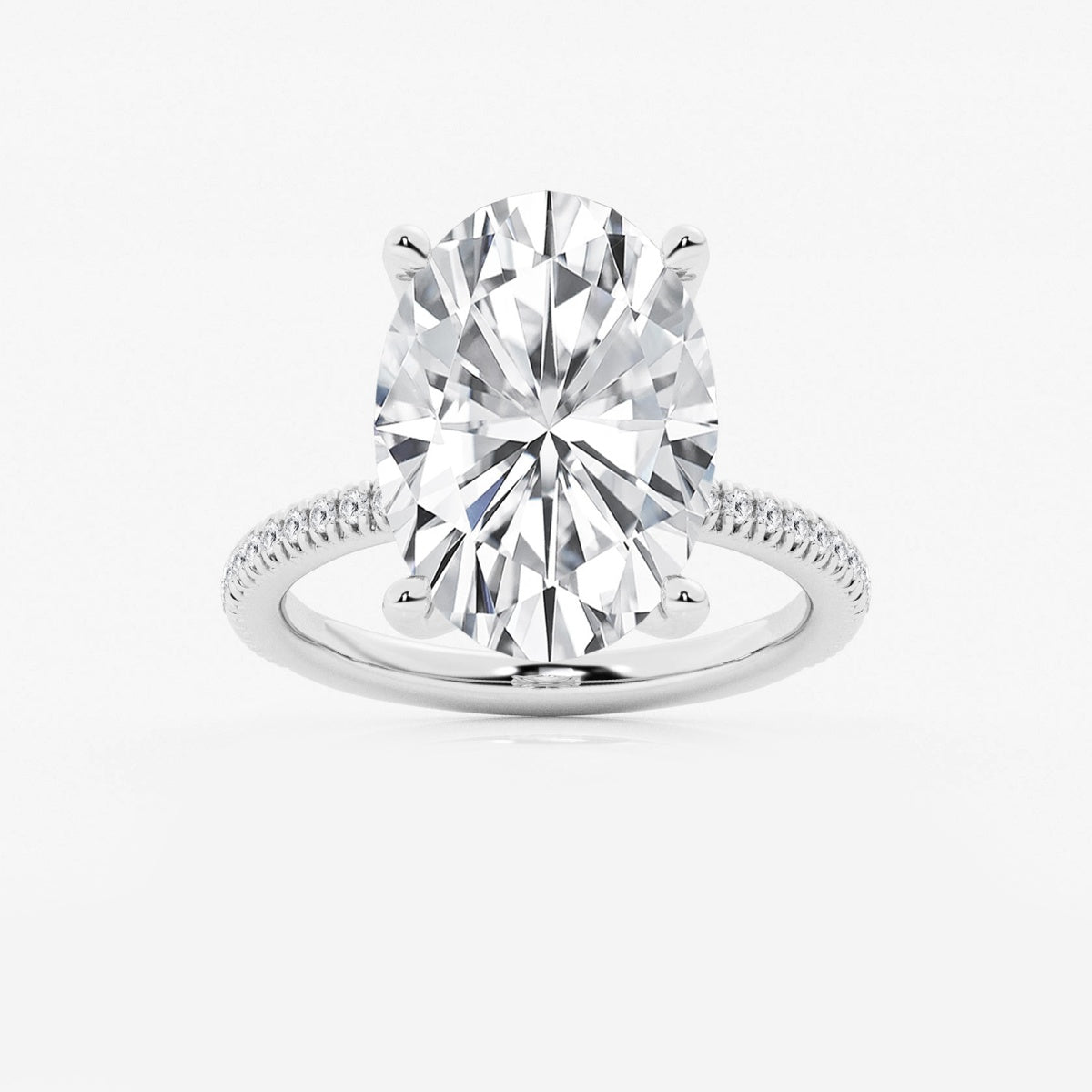 Camila - Scalloped Pave Design Engagement Ring