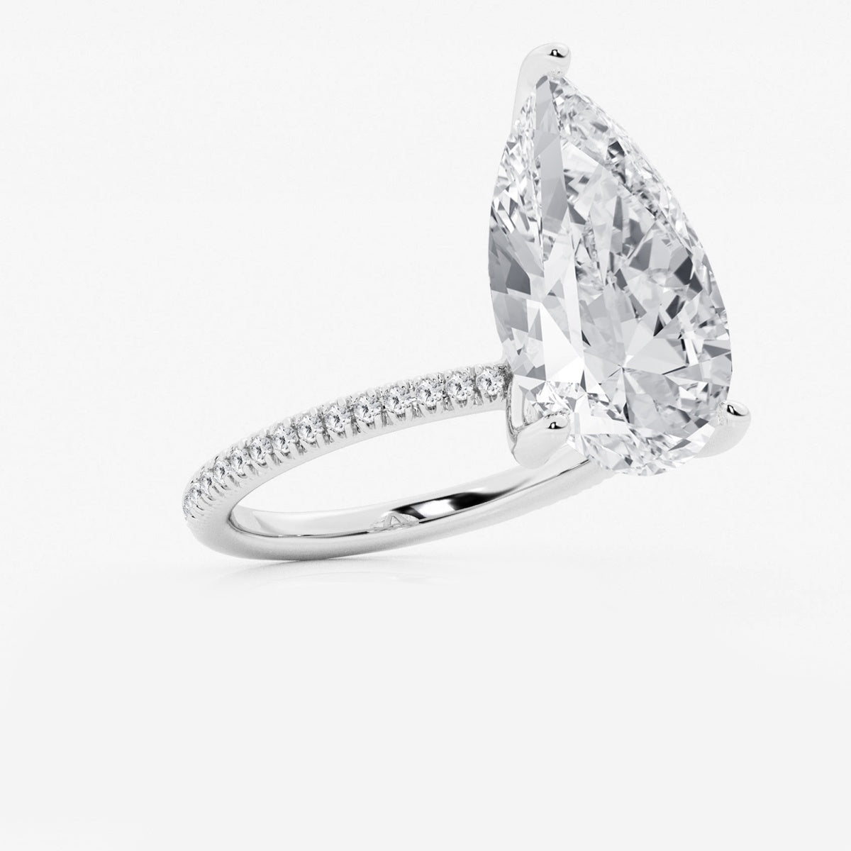 Camila - Scalloped Pave Design Engagement Ring