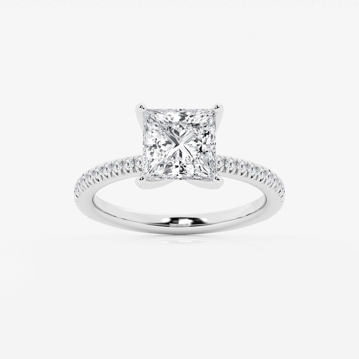 Camila - Scalloped Pave Design Engagement Ring