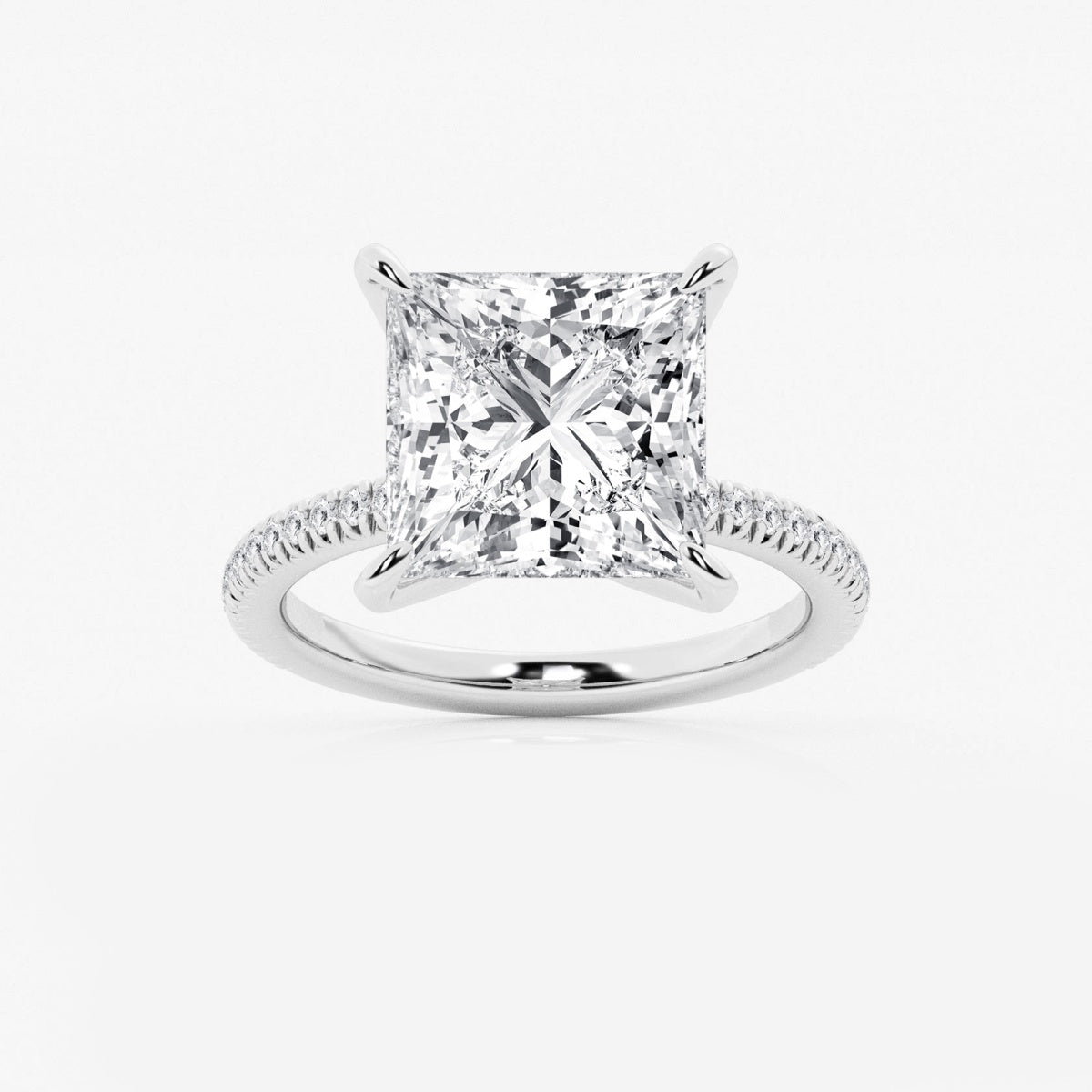 Camila - Scalloped Pave Design Engagement Ring