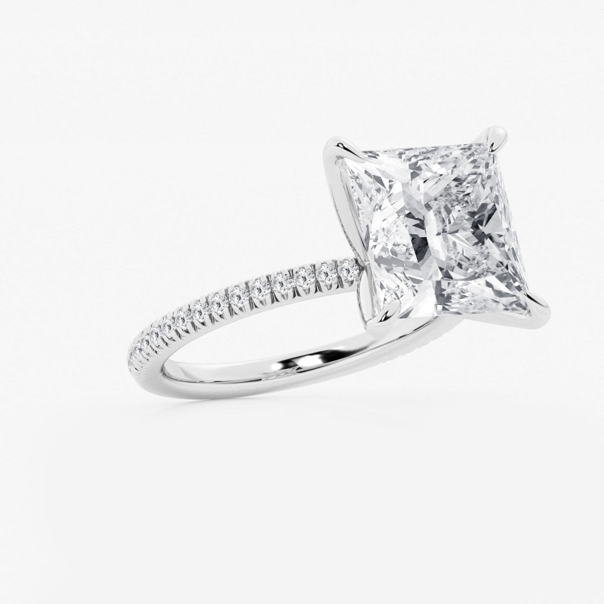 Camila - Scalloped Pave Design Engagement Ring