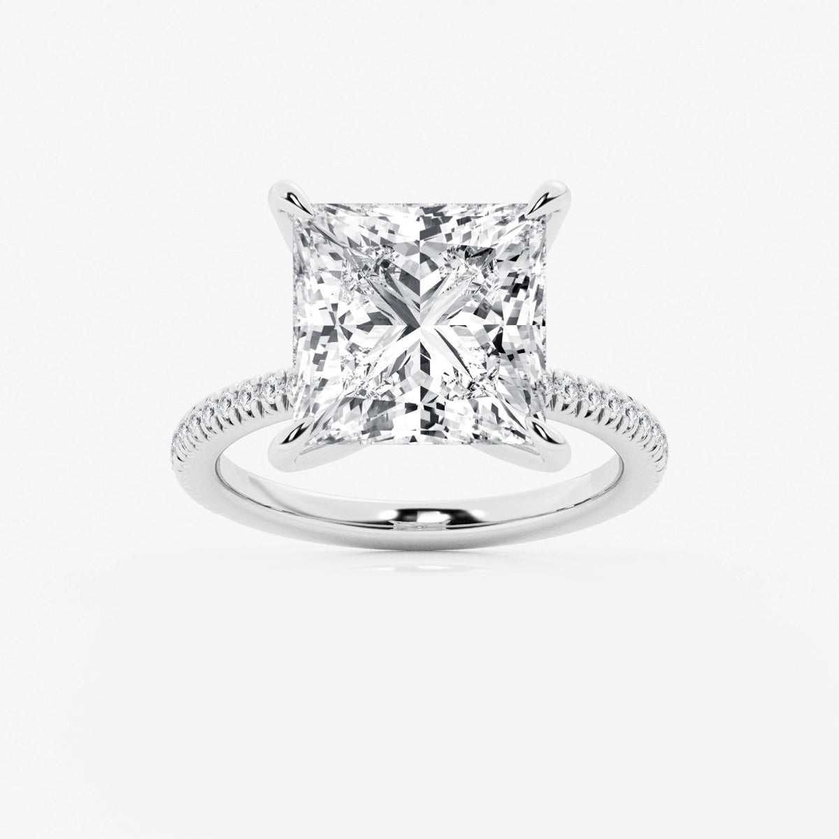 Camila - Scalloped Pave Design Engagement Ring