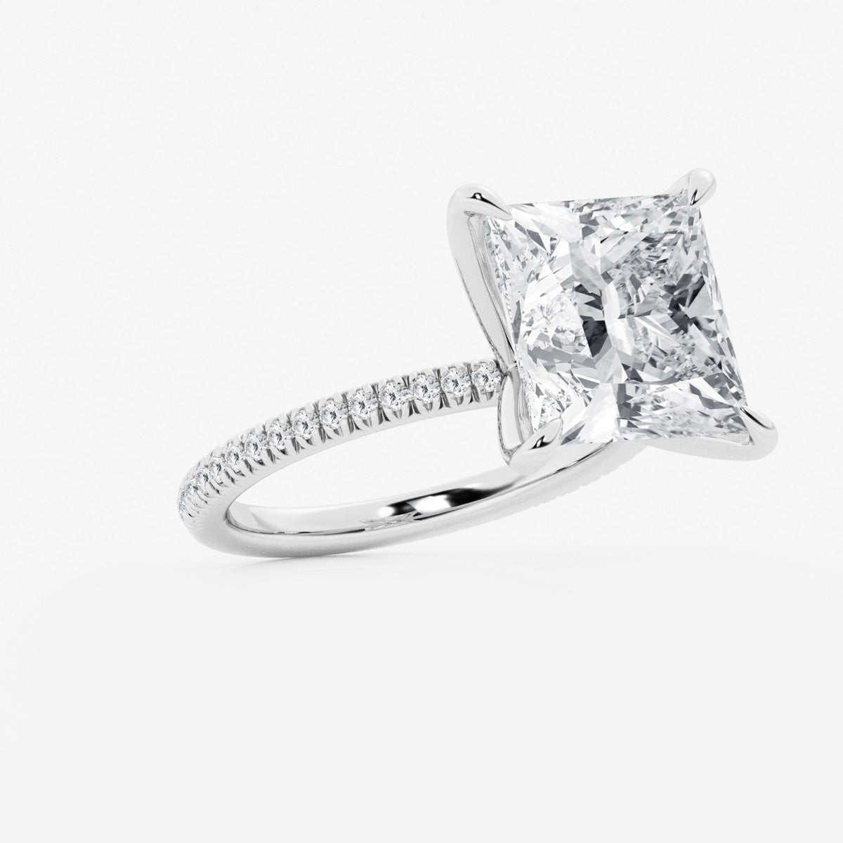 Camila - Scalloped Pave Design Engagement Ring