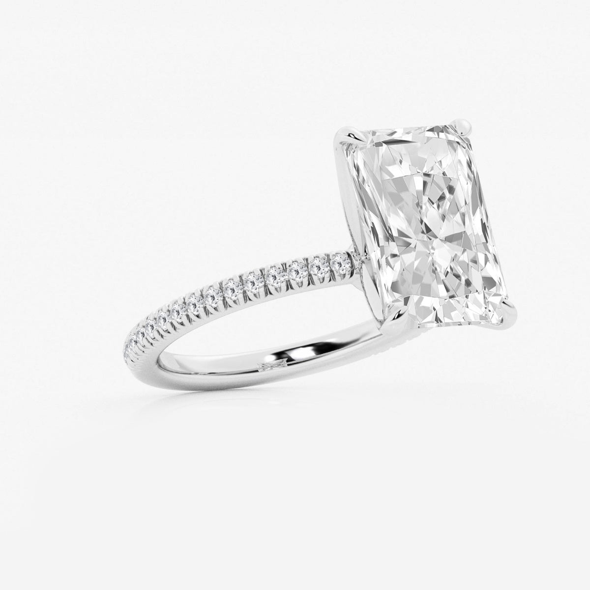 Camila - Scalloped Pave Design Engagement Ring