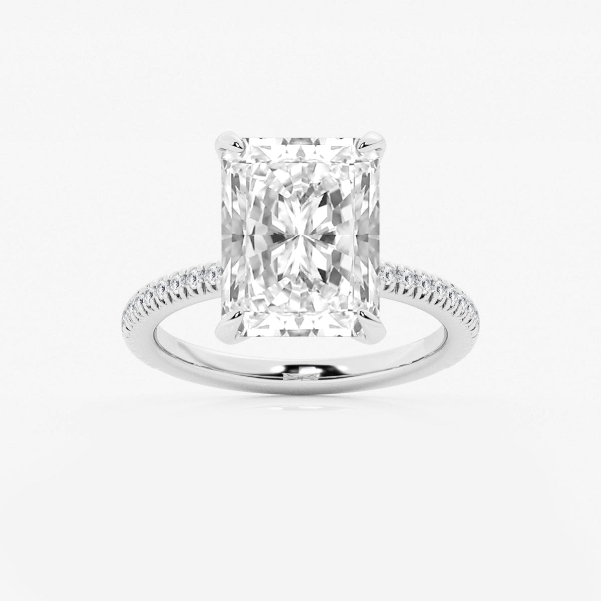 Camila - Scalloped Pave Design Engagement Ring