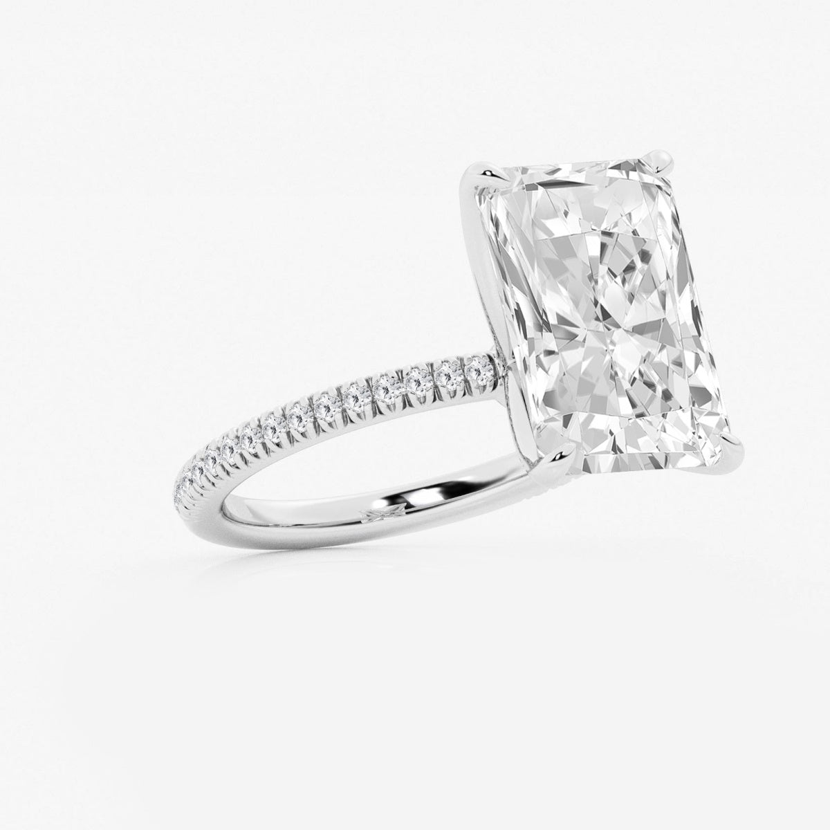 Camila - Scalloped Pave Design Engagement Ring