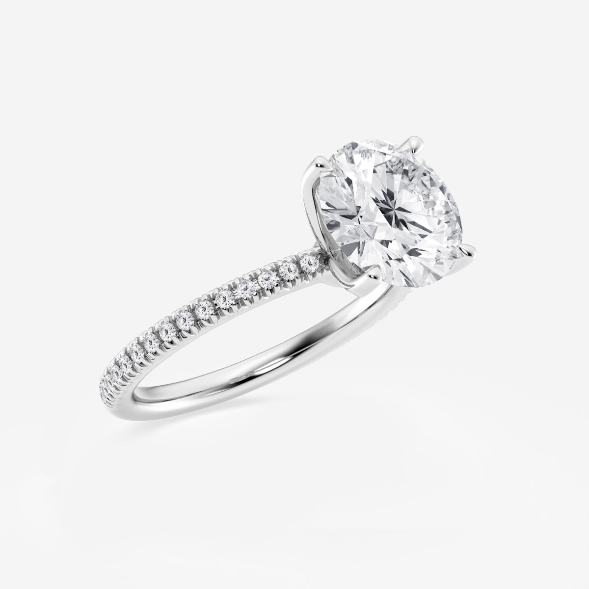 Camila - Scalloped Pave Design Engagement Ring