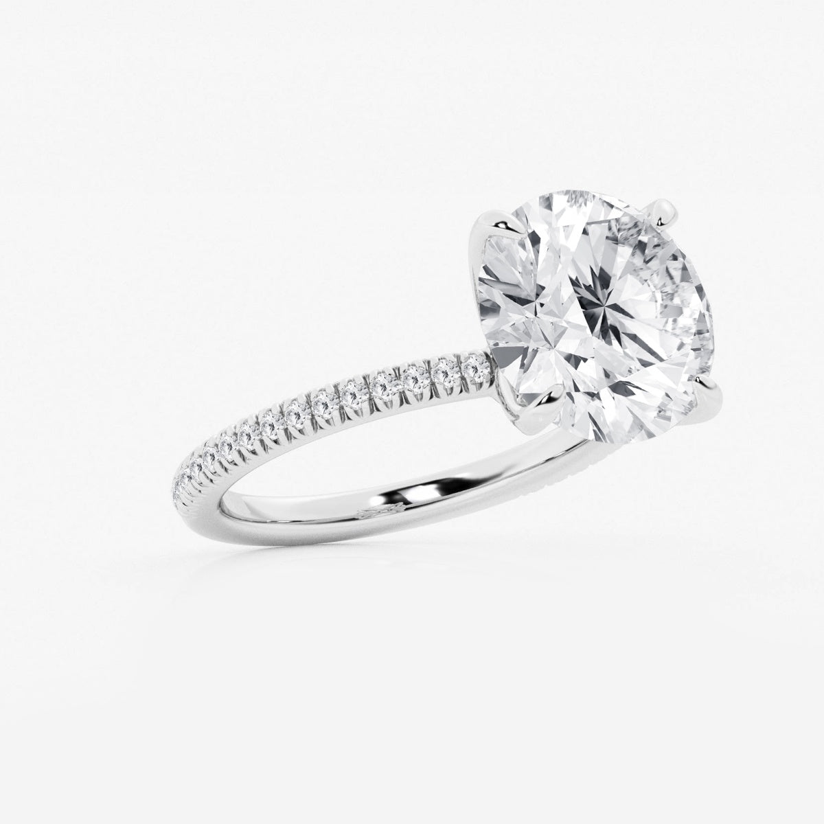 Camila - Scalloped Pave Design Engagement Ring