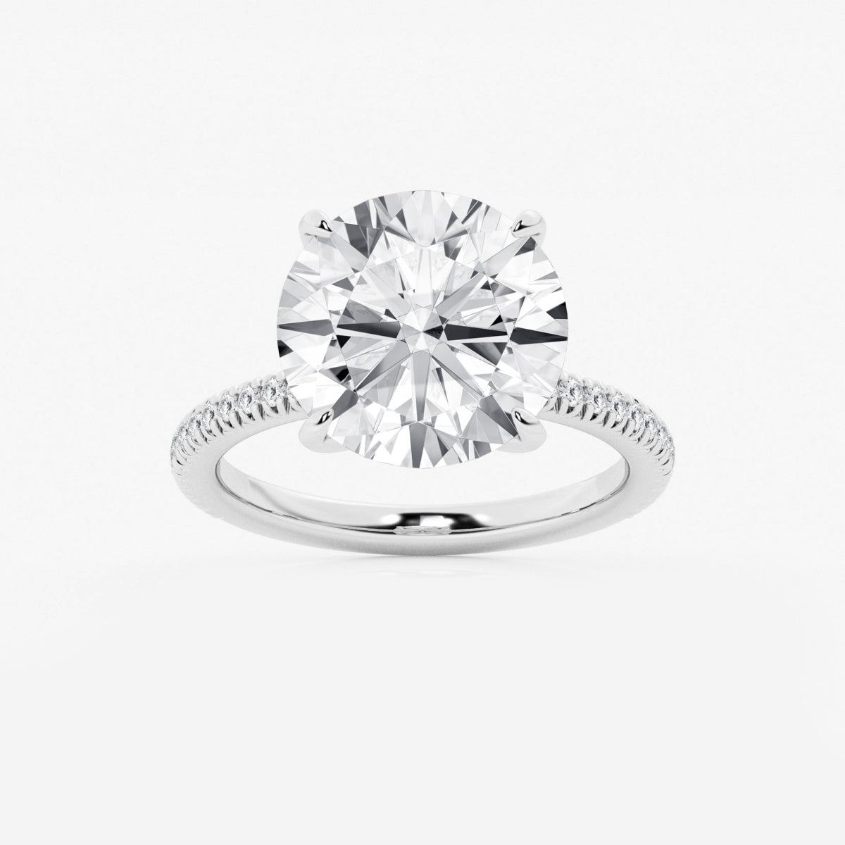 Camila - Scalloped Pave Design Engagement Ring