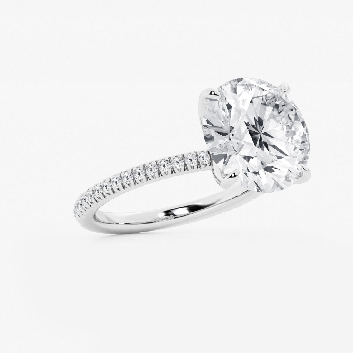 Camila - Scalloped Pave Design Engagement Ring