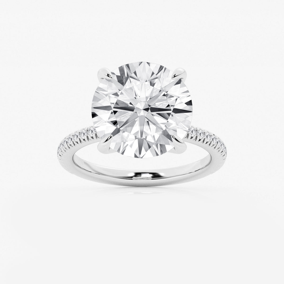 Camila - Scalloped Pave Design Engagement Ring