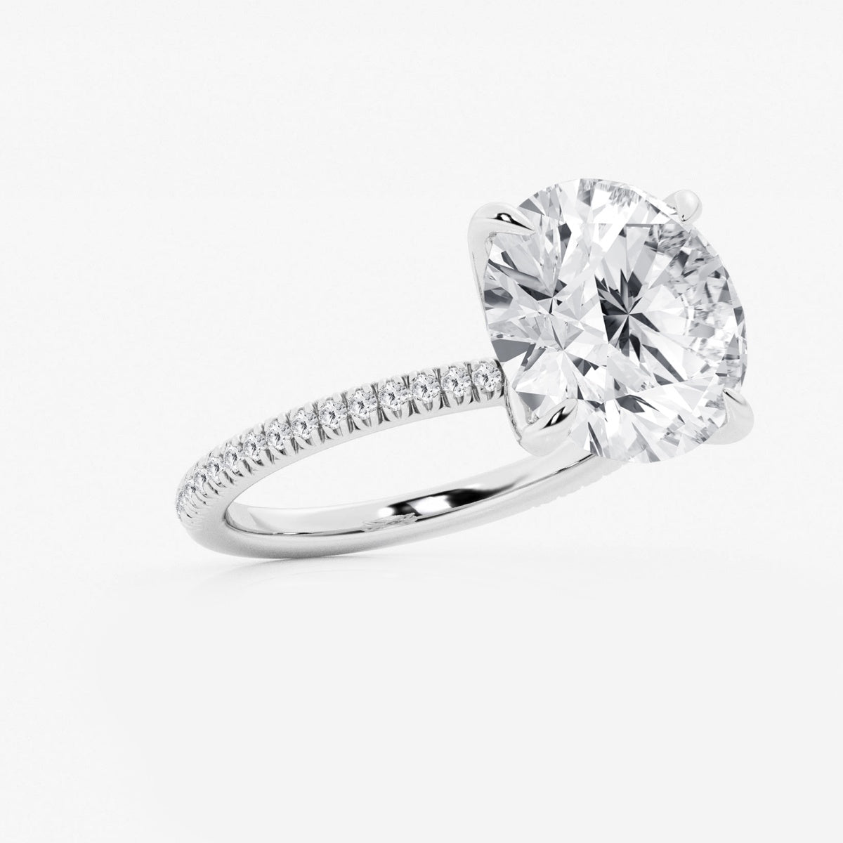 Camila - Scalloped Pave Design Engagement Ring