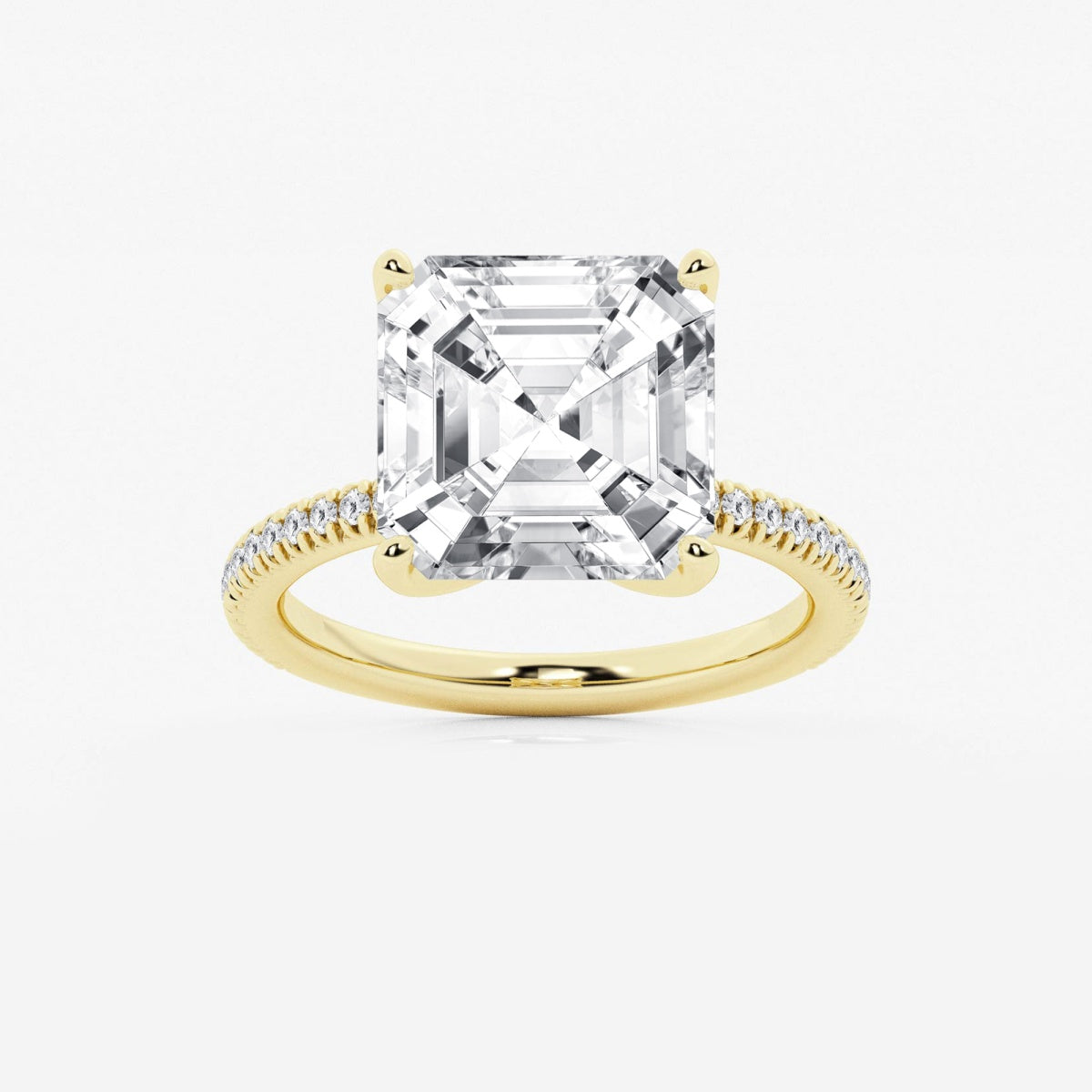 Camila - Scalloped Pave Design Engagement Ring