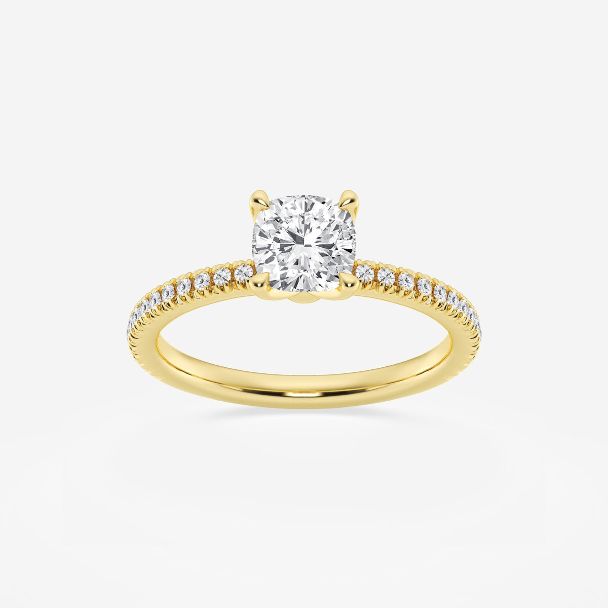 Camila - Scalloped Pave Design Engagement Ring