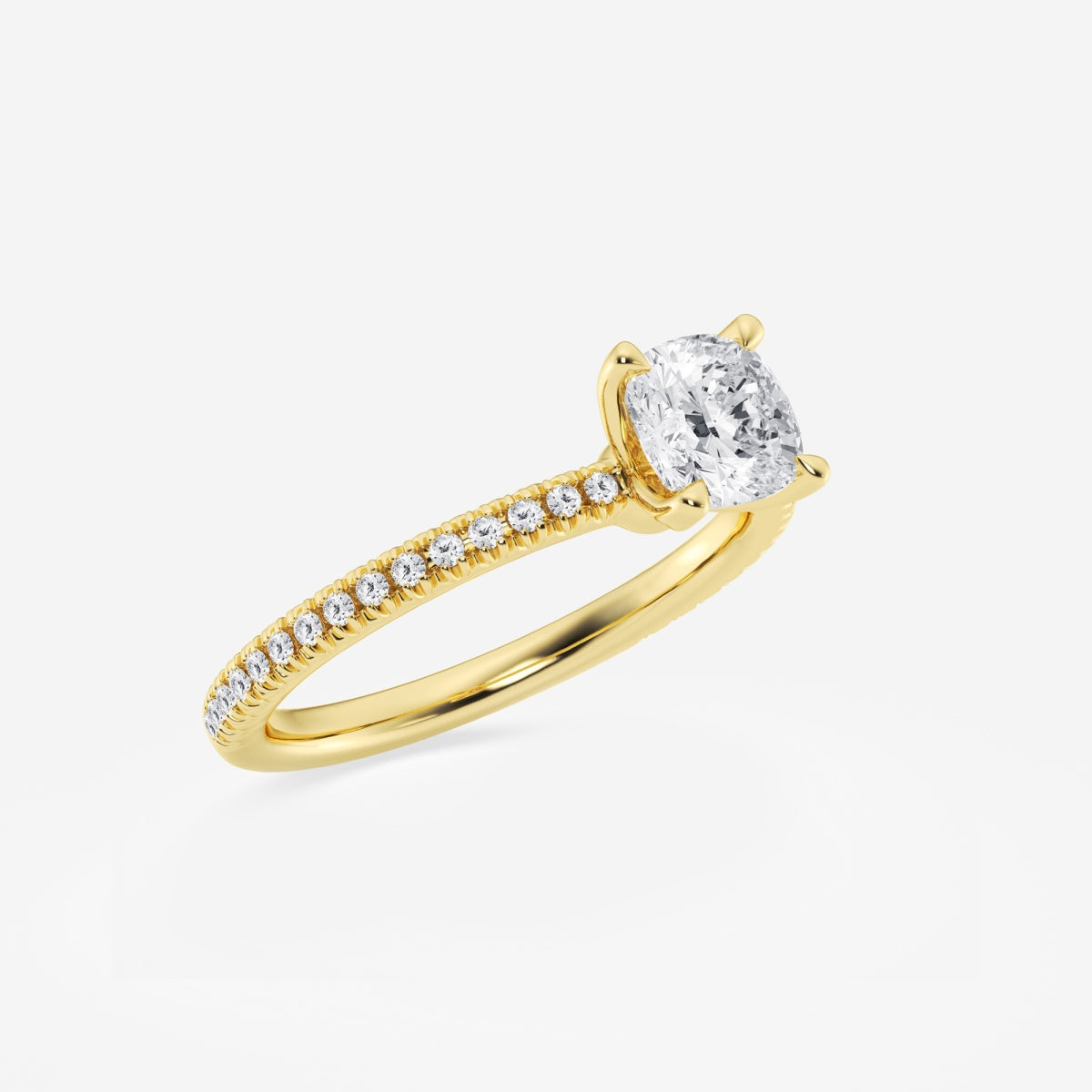 Camila - Scalloped Pave Design Engagement Ring