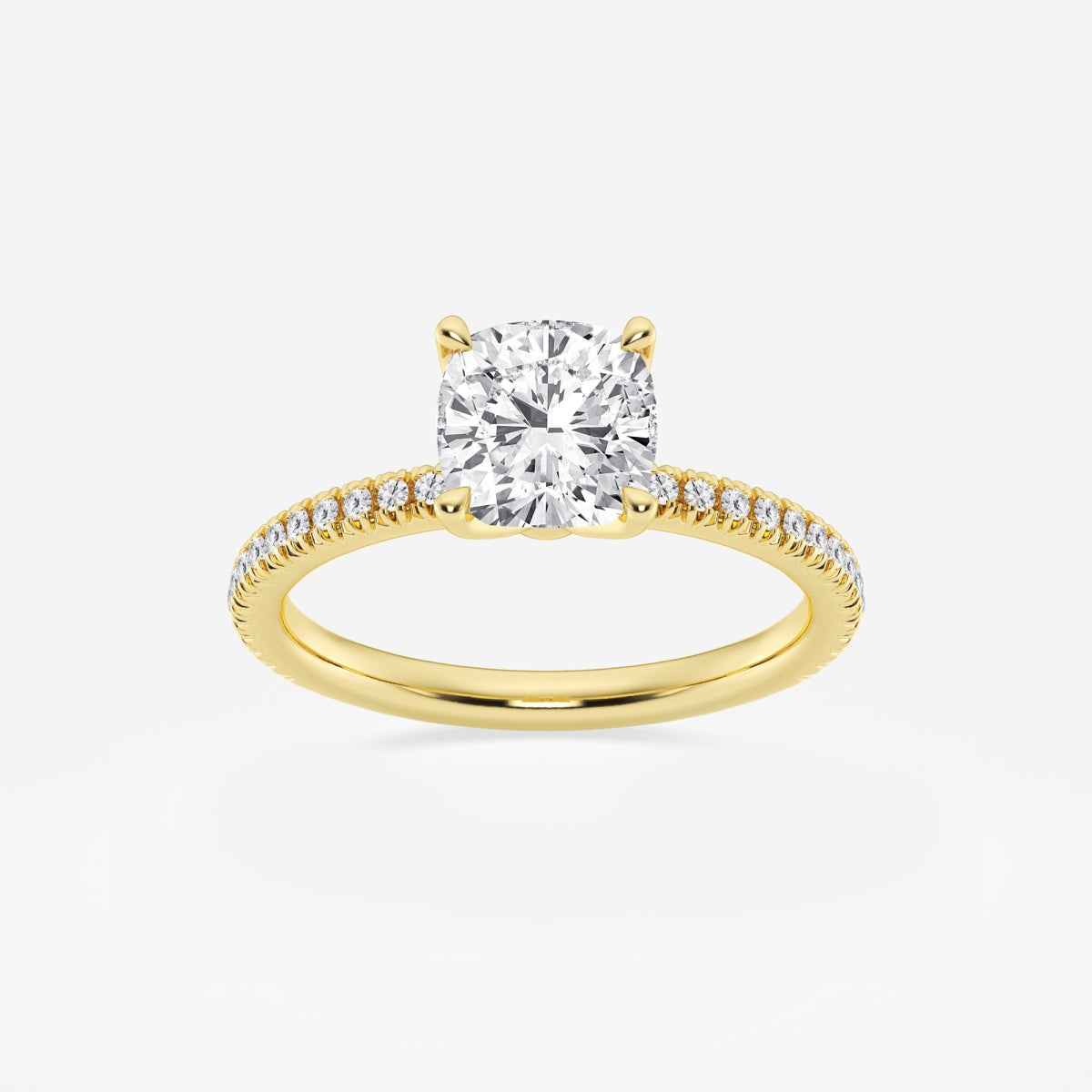Camila - Scalloped Pave Design Engagement Ring