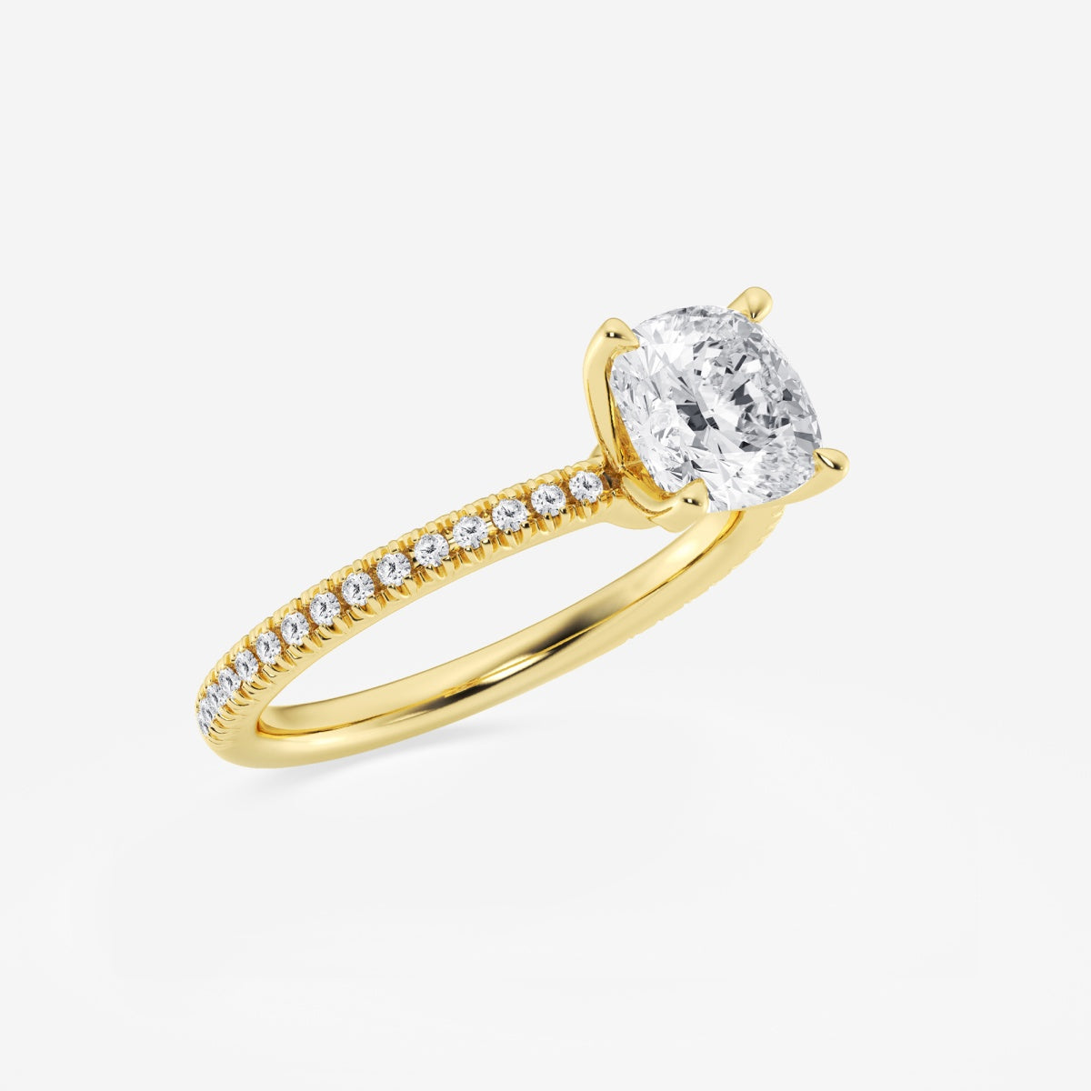 Camila - Scalloped Pave Design Engagement Ring