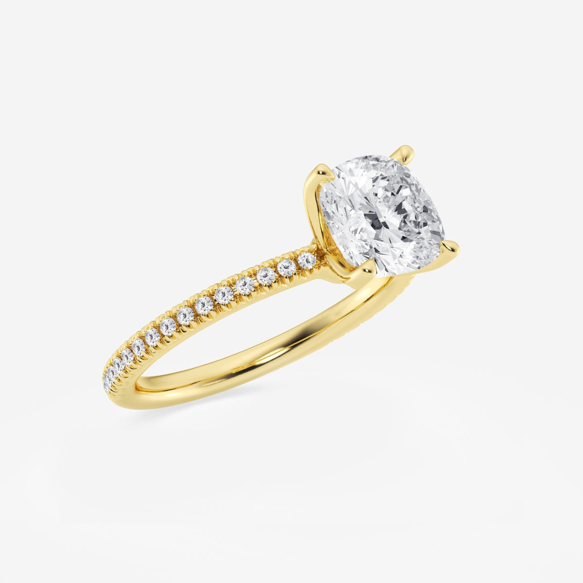 Camila - Scalloped Pave Design Engagement Ring