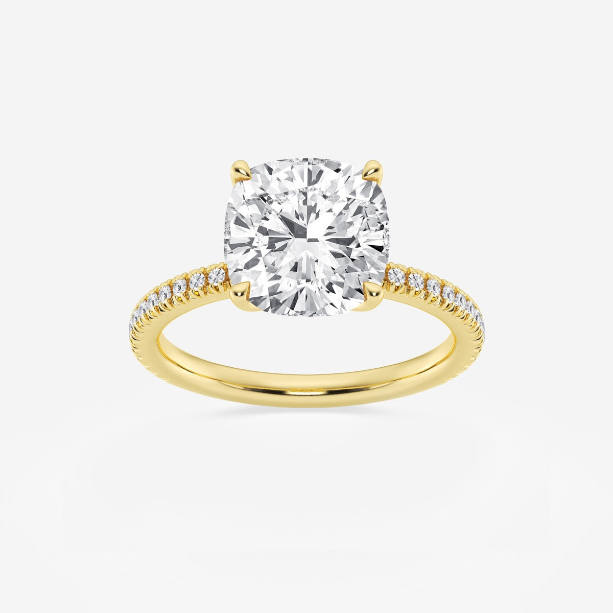 Camila - Scalloped Pave Design Engagement Ring