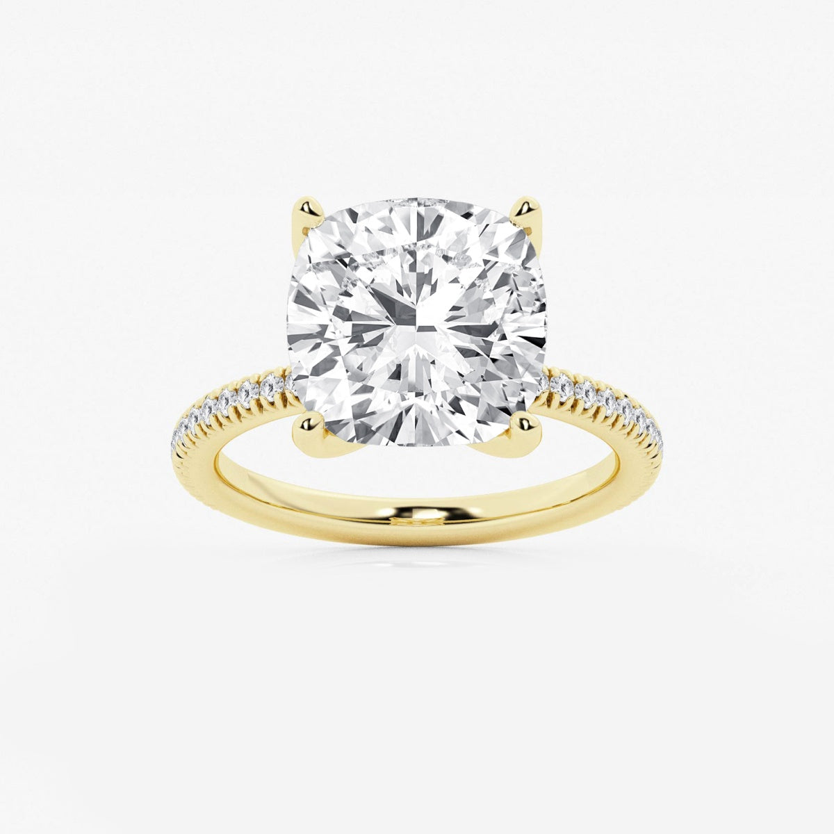 Camila - Scalloped Pave Design Engagement Ring