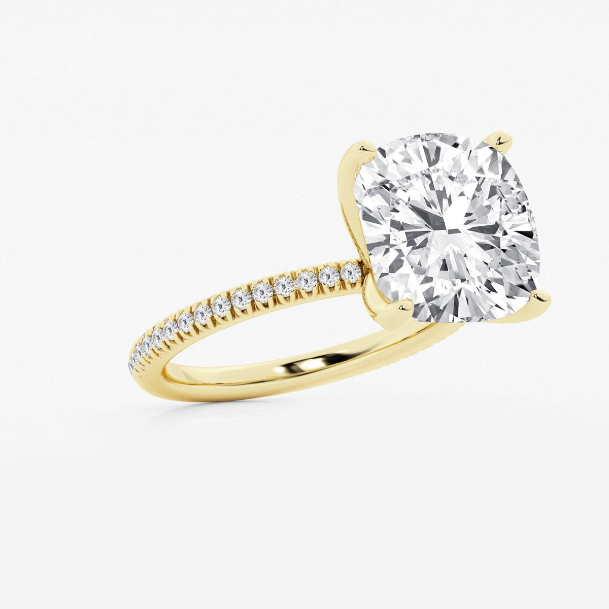 Camila - Scalloped Pave Design Engagement Ring