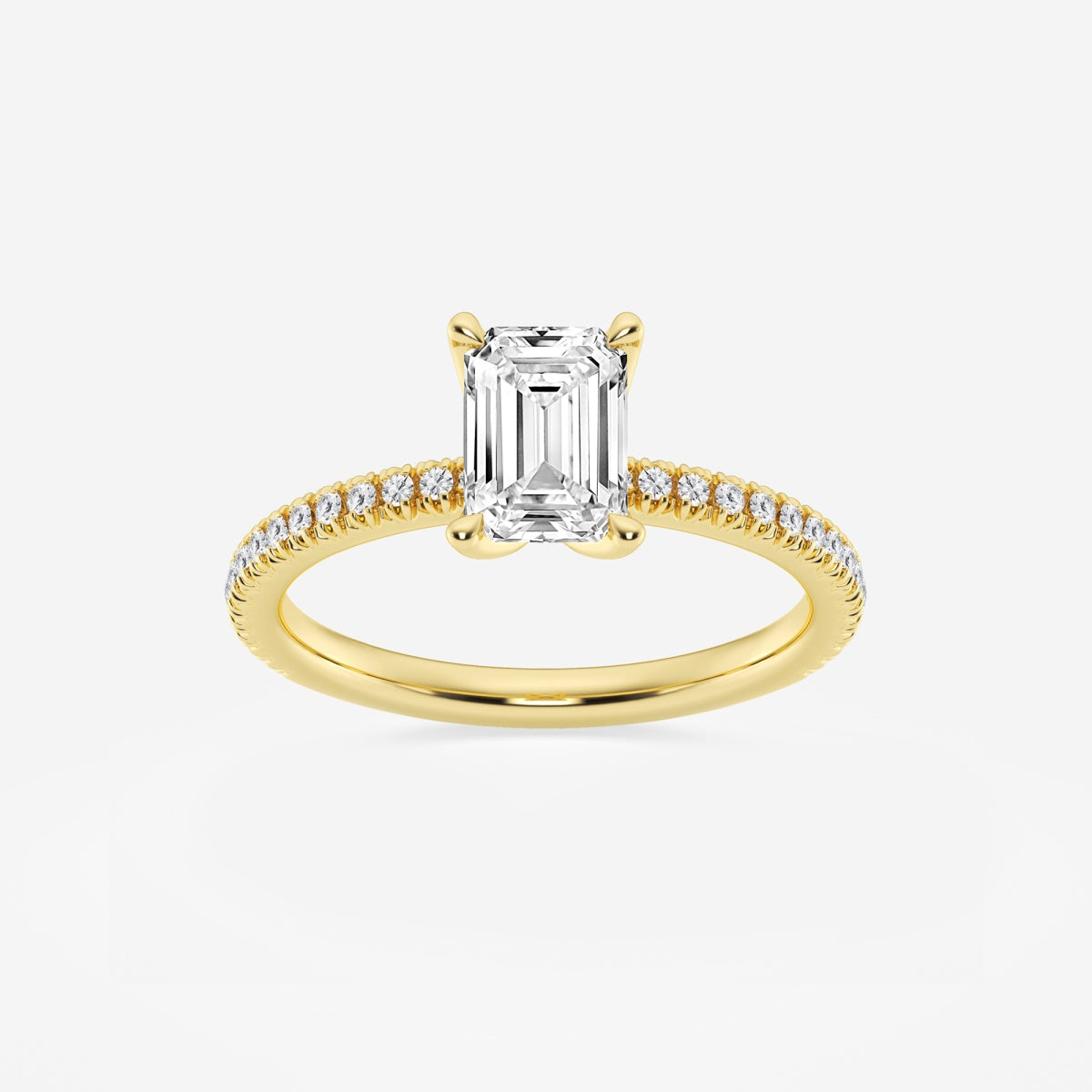 Camila - Scalloped Pave Design Engagement Ring
