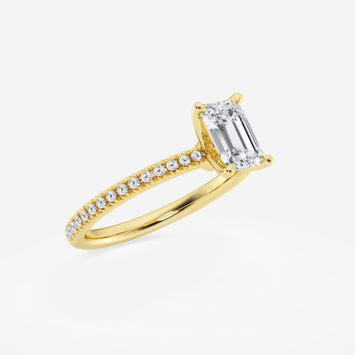 Camila - Scalloped Pave Design Engagement Ring