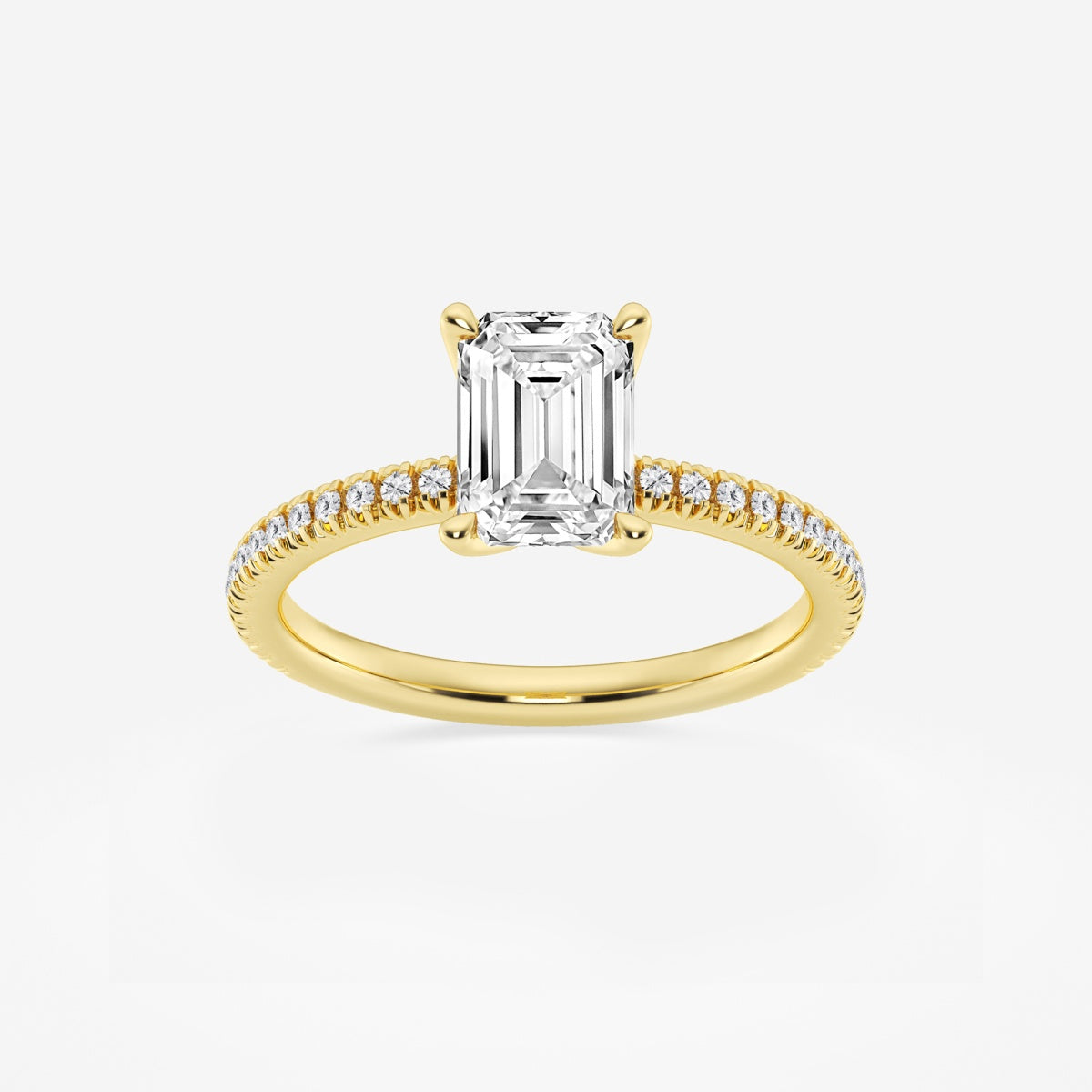 Camila - Scalloped Pave Design Engagement Ring