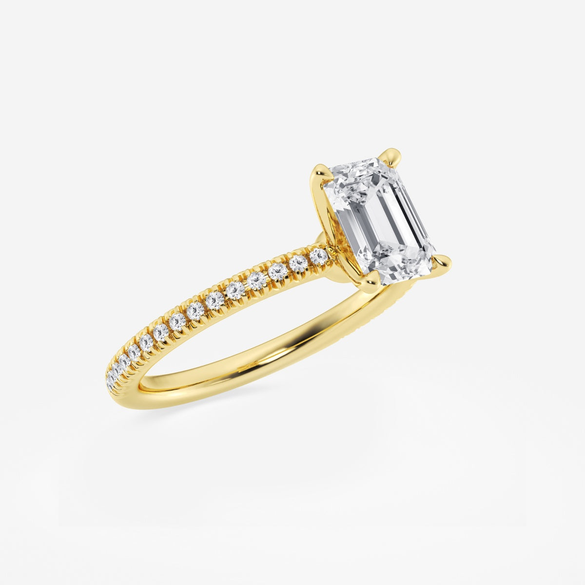 Camila - Scalloped Pave Design Engagement Ring