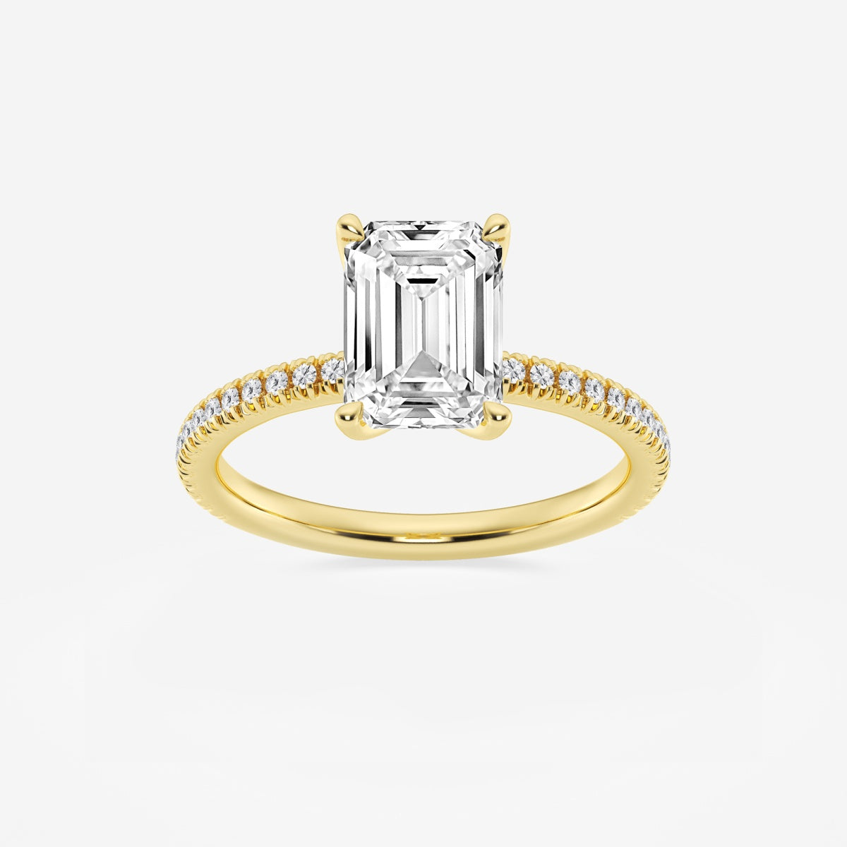 Camila - Scalloped Pave Design Engagement Ring