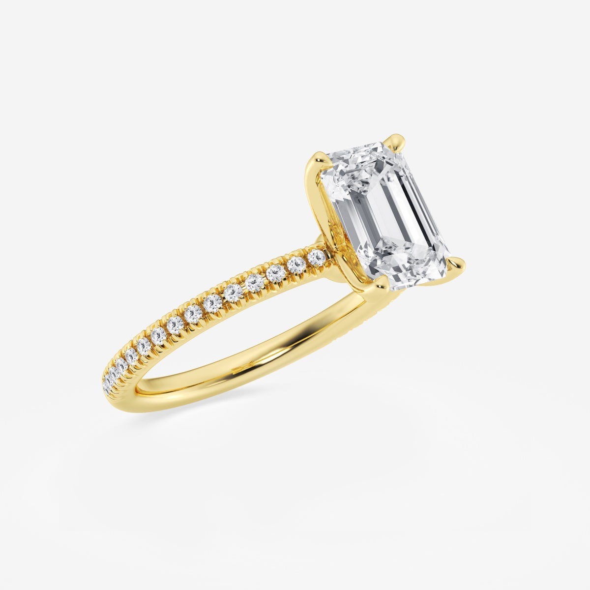 Camila - Scalloped Pave Design Engagement Ring