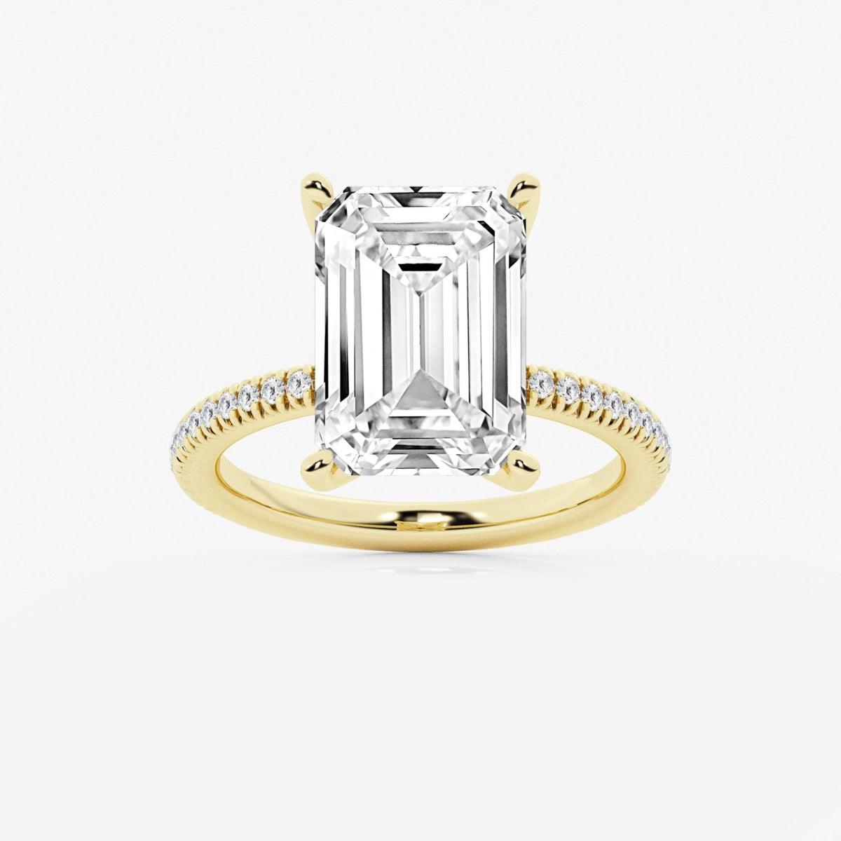 Camila - Scalloped Pave Design Engagement Ring