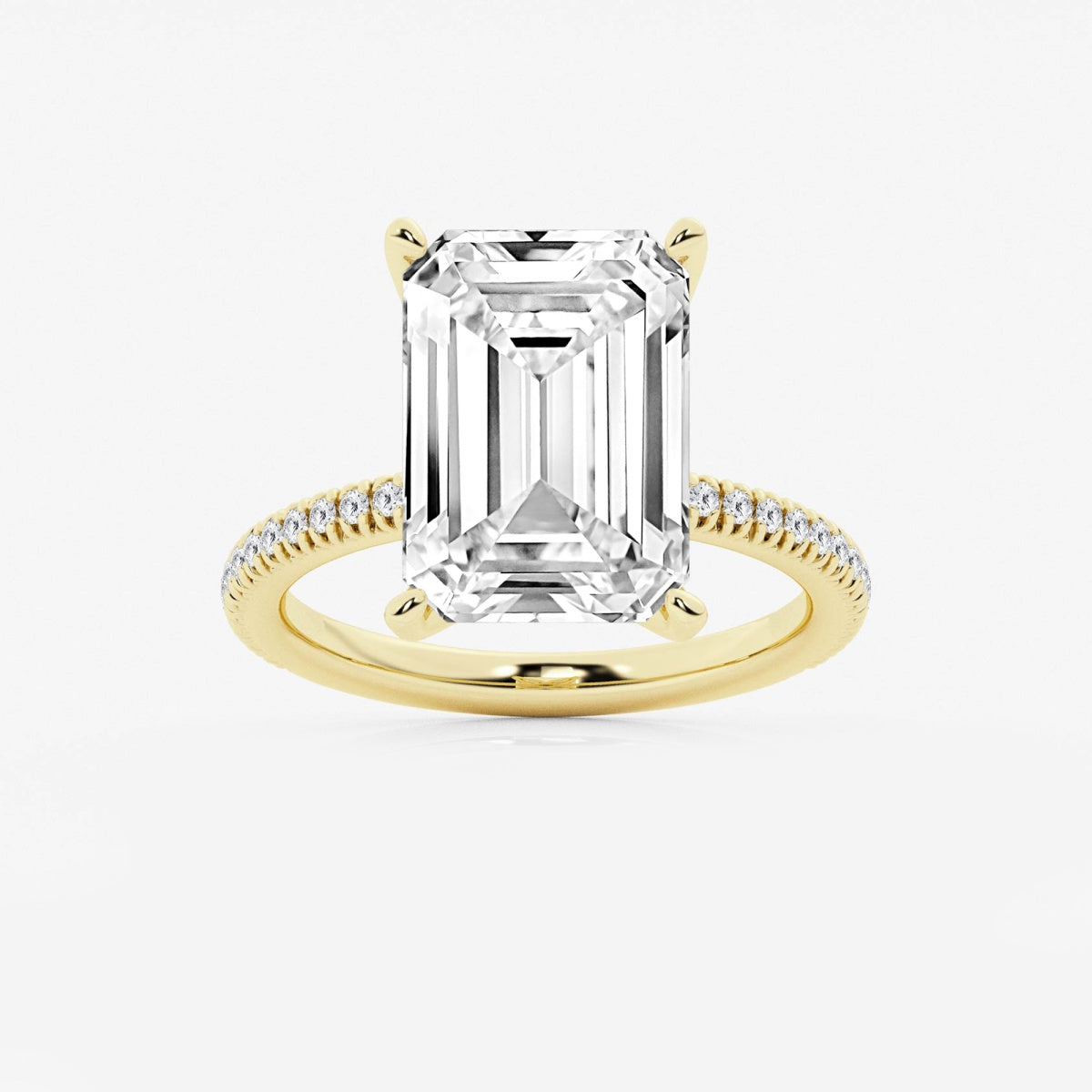 Camila - Scalloped Pave Design Engagement Ring