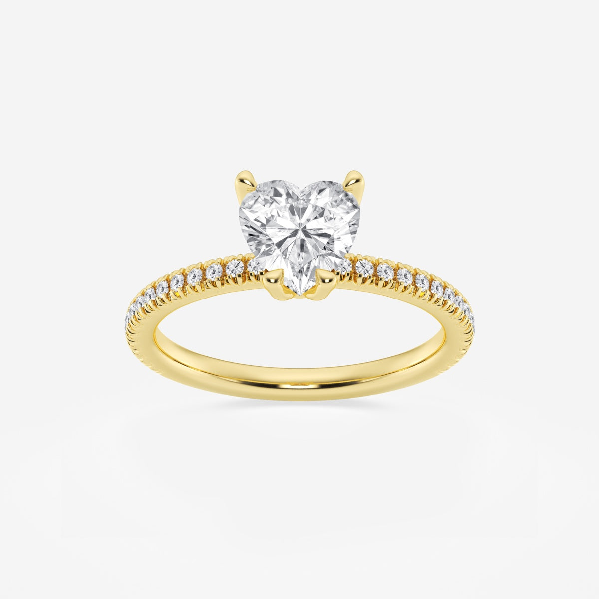 Camila - Scalloped Pave Design Engagement Ring