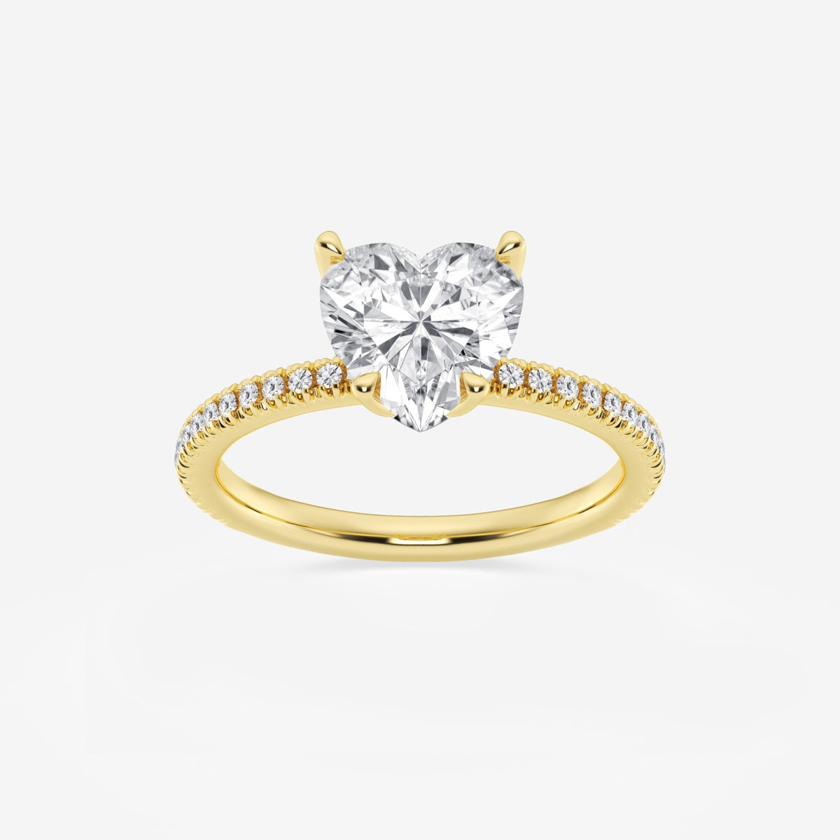 Camila - Scalloped Pave Design Engagement Ring