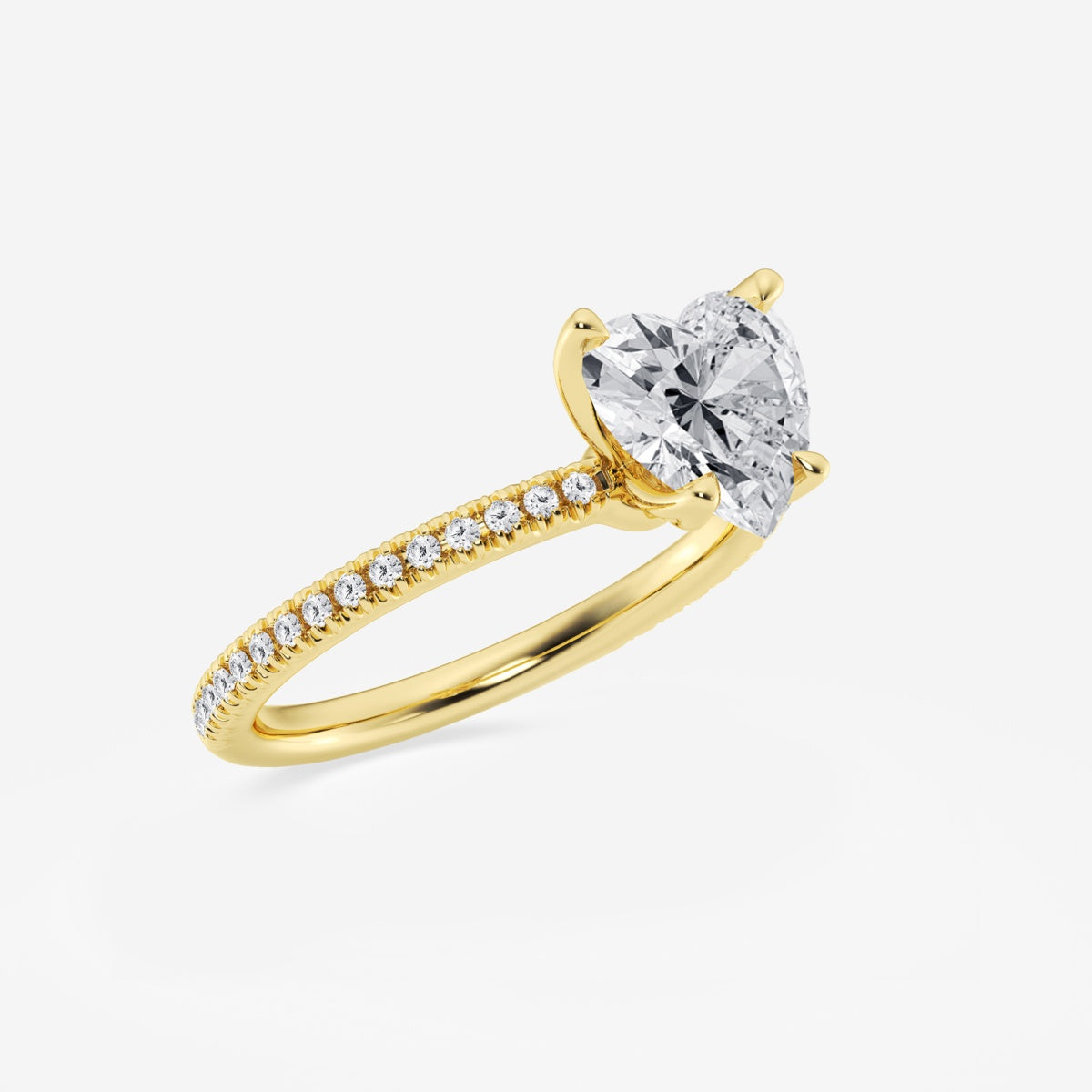 Camila - Scalloped Pave Design Engagement Ring