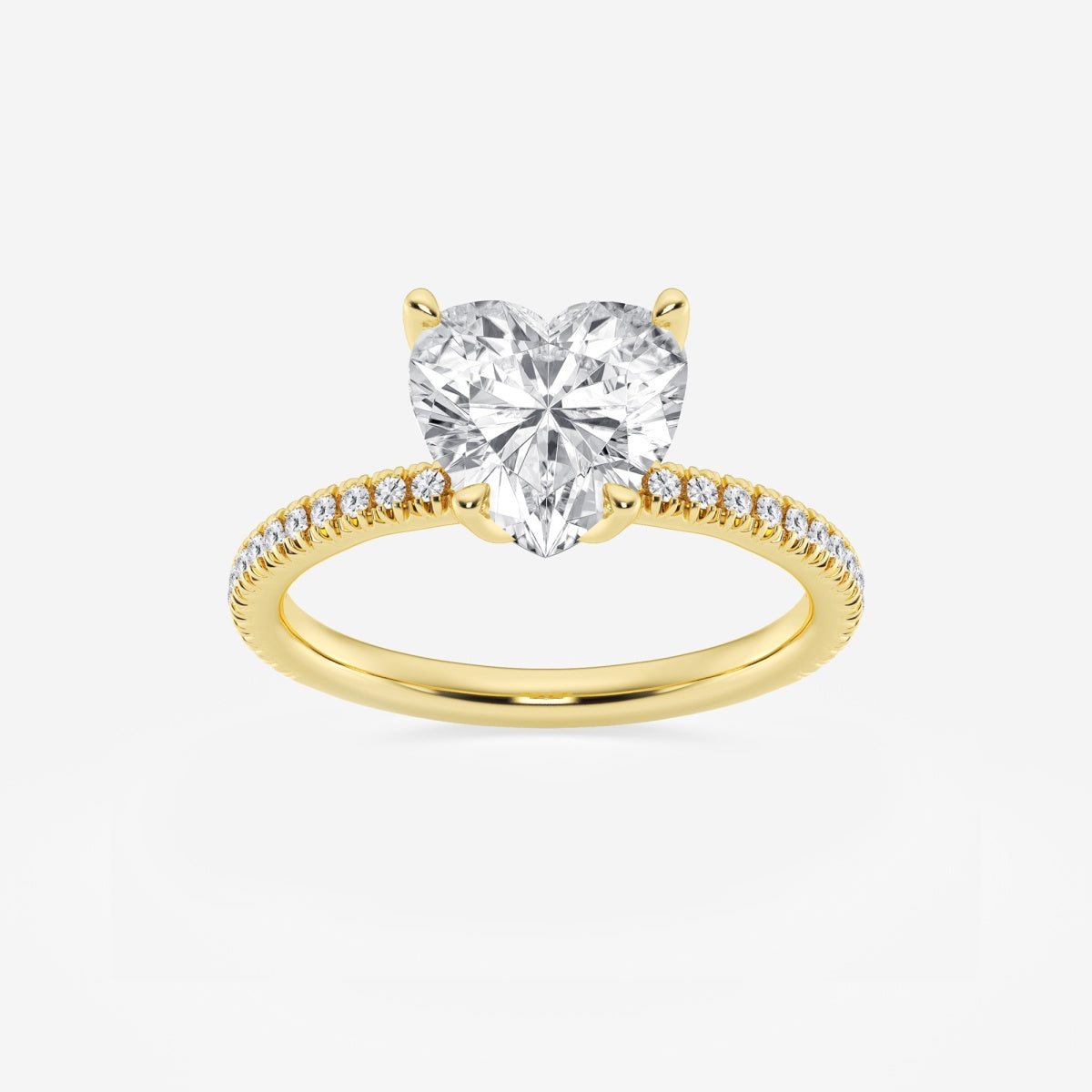 Camila - Scalloped Pave Design Engagement Ring