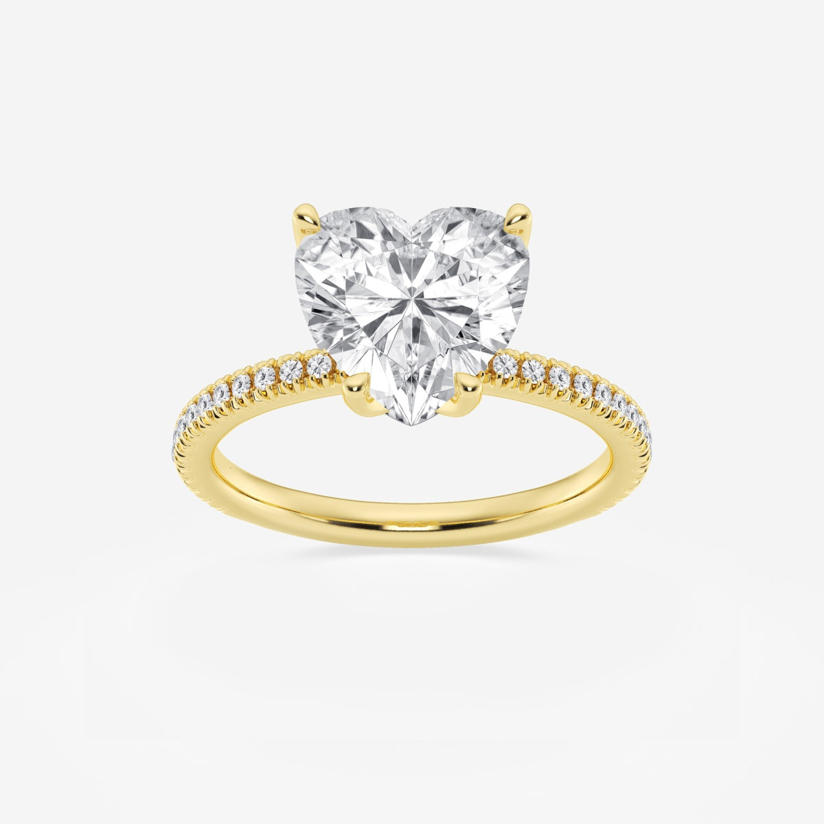 Camila - Scalloped Pave Design Engagement Ring