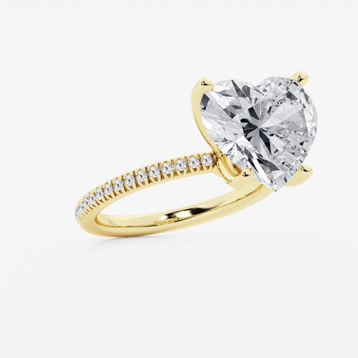 Camila - Scalloped Pave Design Engagement Ring
