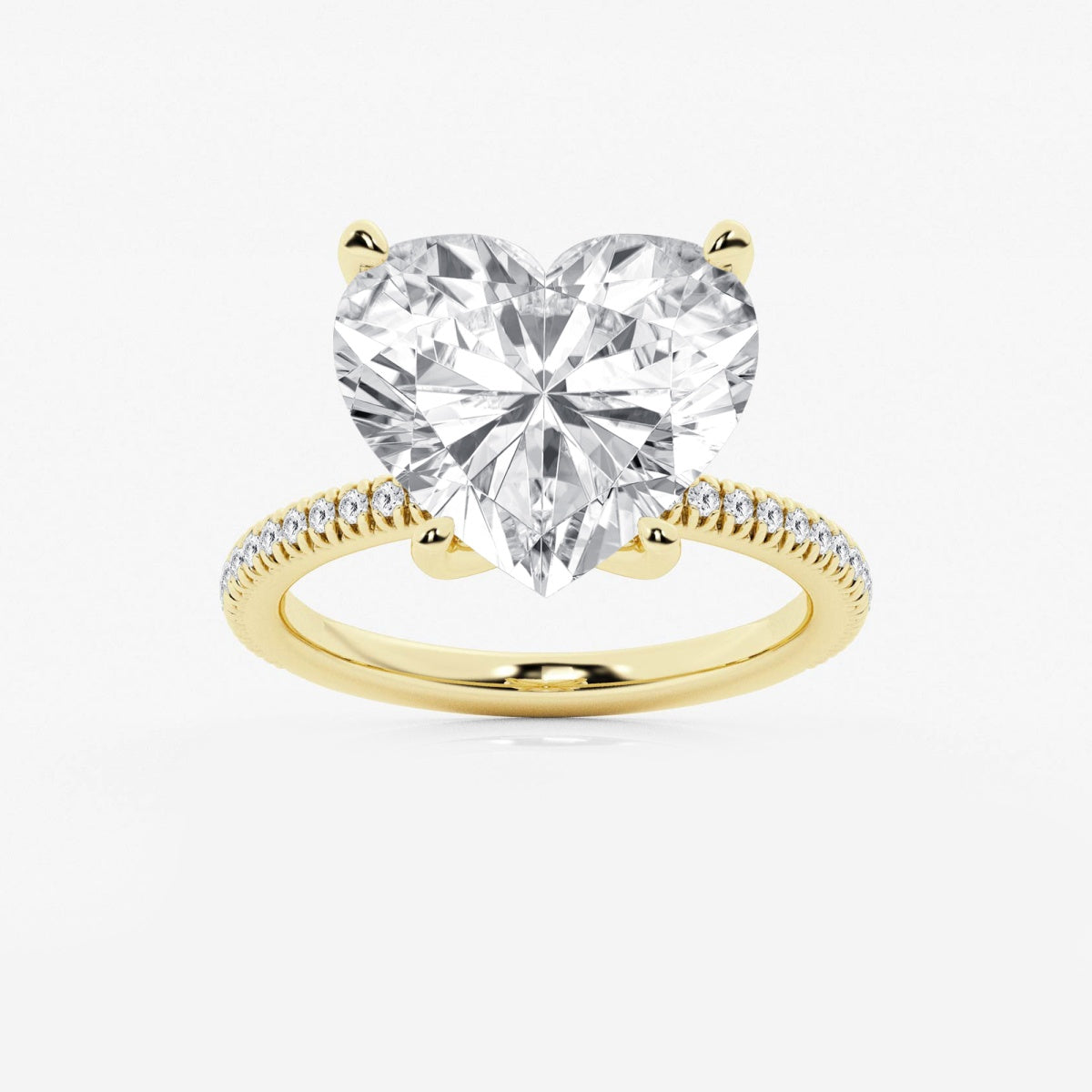 Camila - Scalloped Pave Design Engagement Ring