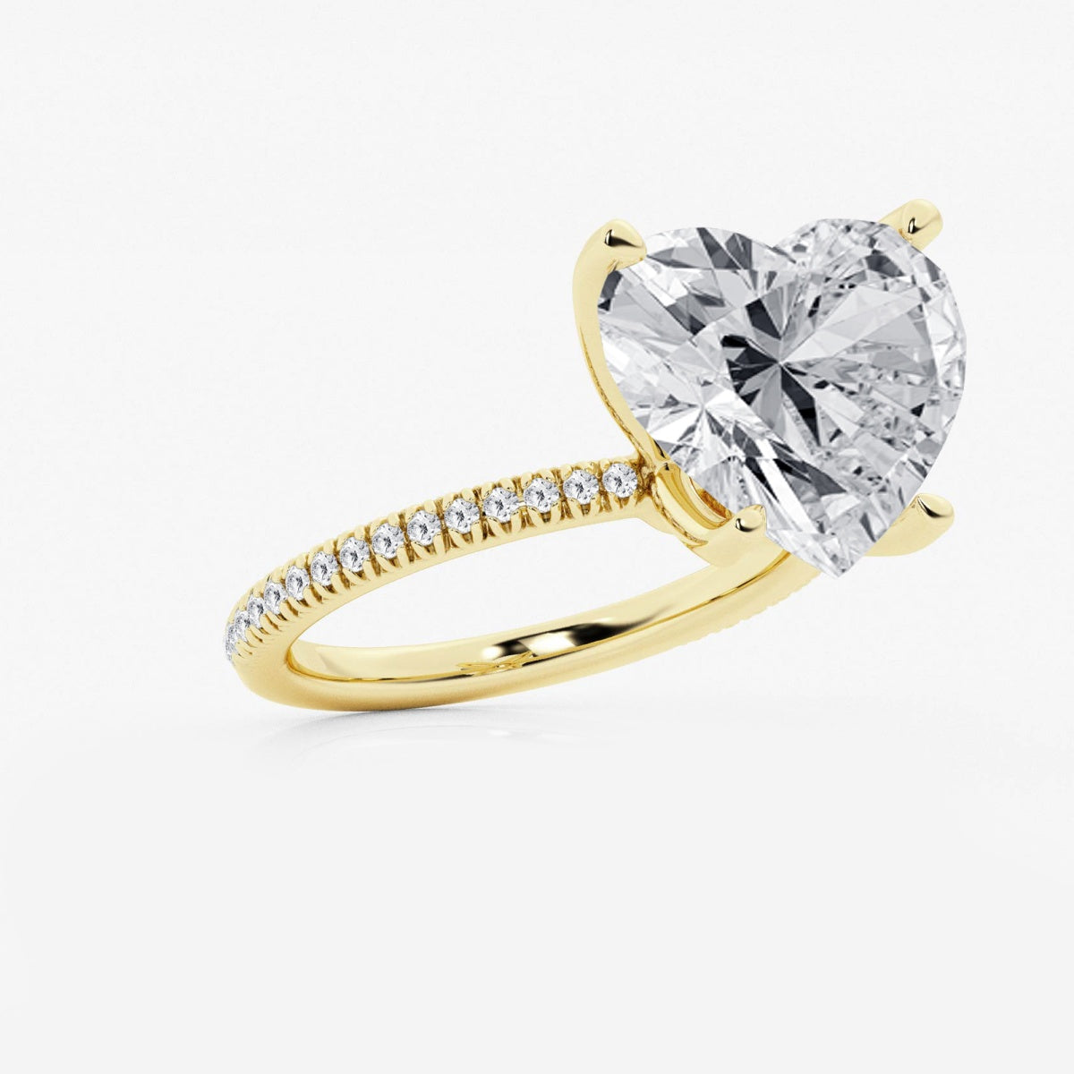 Camila - Scalloped Pave Design Engagement Ring