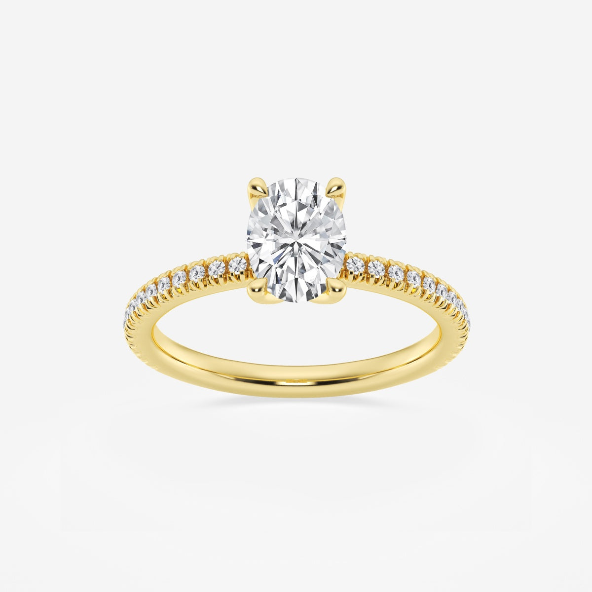 Camila - Scalloped Pave Design Engagement Ring