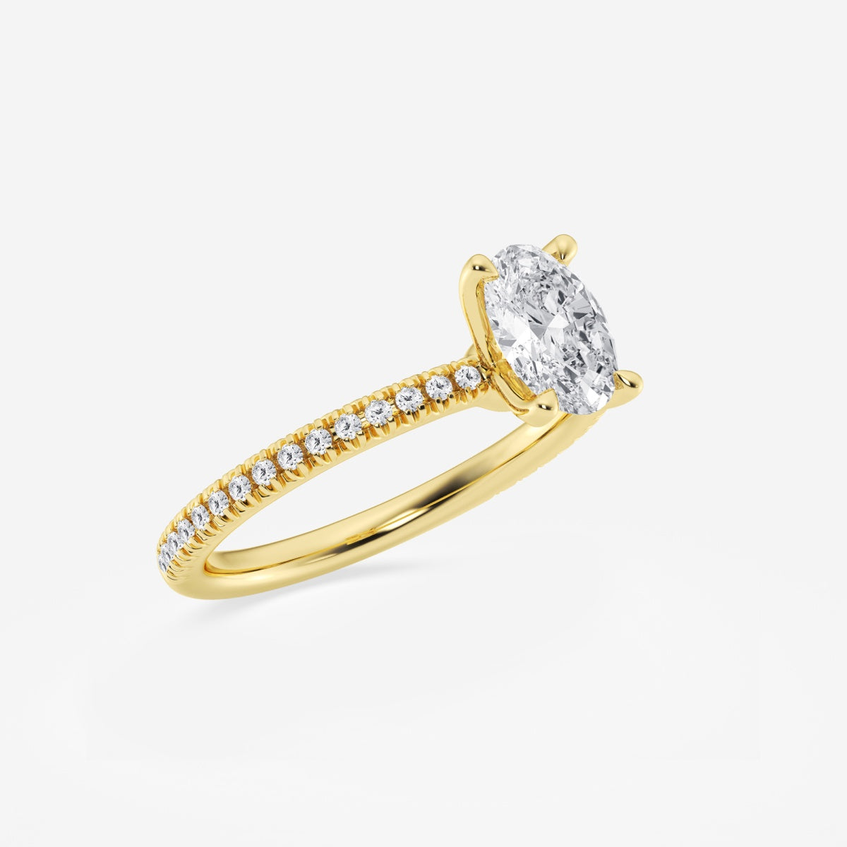 Camila - Scalloped Pave Design Engagement Ring