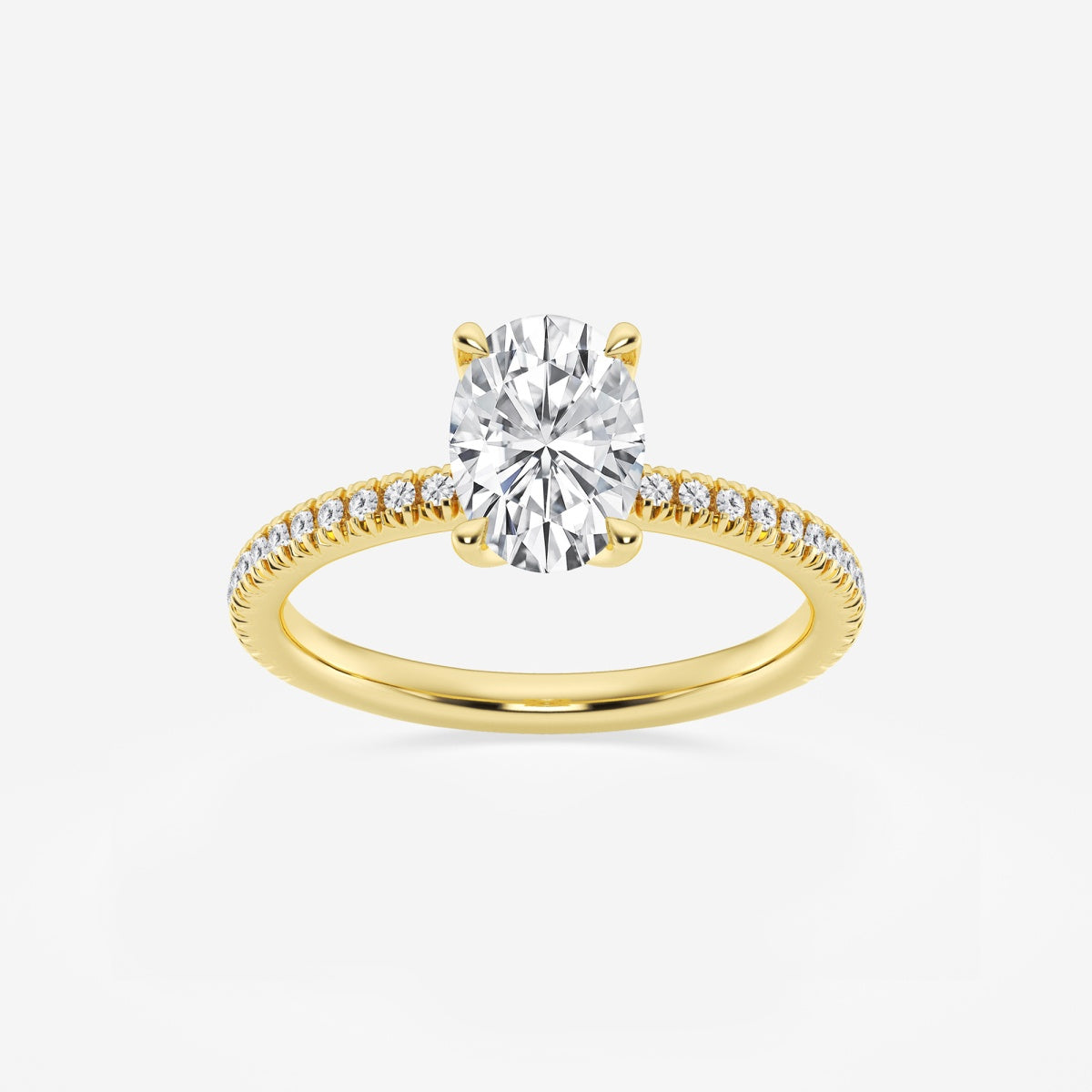 Camila - Scalloped Pave Design Engagement Ring