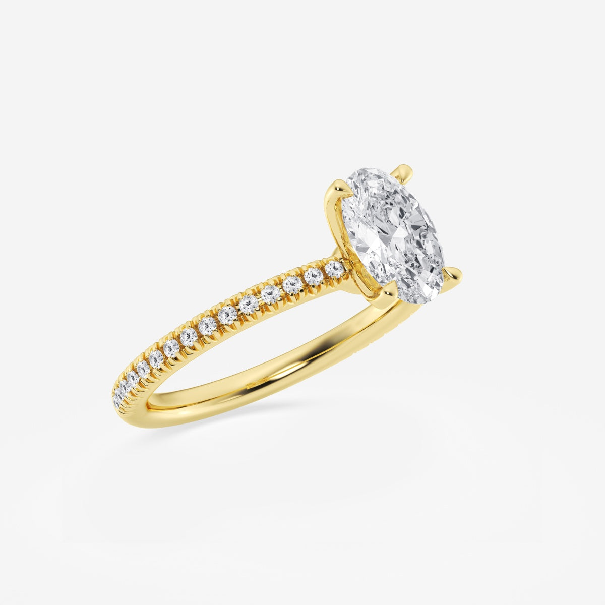 Camila - Scalloped Pave Design Engagement Ring