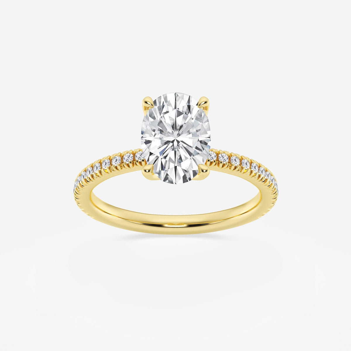 Camila - Scalloped Pave Design Engagement Ring